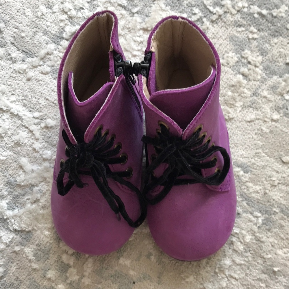 Spellbound Purple Lace Up Boots Baby Size 6